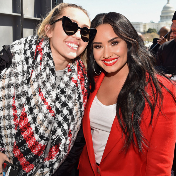 Miley Cyrus, Demi Lovato, March For Our Lives 2018 Miley Cyrus, Demi Lovato, March For Our Lives 2018
